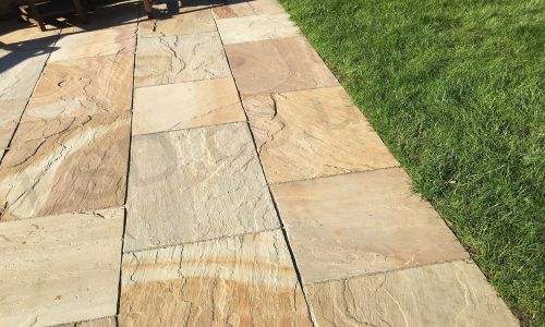 Indian Sandstone Paving - Rippon Buff - Patio Pack - Calibrated