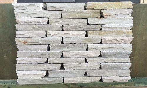 Indian Sandstone Walling - Hand Cut - Kandla Grey Blocks - (Individual Blocks)
