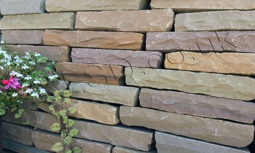 Indian Sandstone Walling - Hand Cut - Lalitpur Yellow Blocks