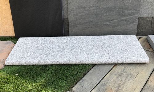 Natural Granite - Bullnosed Steps - Light Grey - 1000 x 350mm