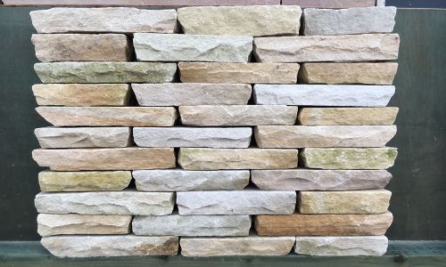 Indian Sandstone Walling - Hand Cut - Mint Blocks (Individual Blocks)
