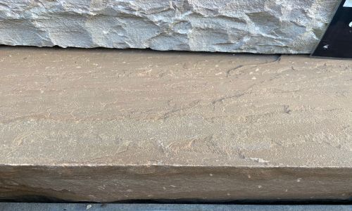 Indian Sandstone Thick Block Steps - Rippon Buff - 1000 x 350mm