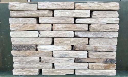 Indian Sandstone Walling - Tumbled - Mint Blocks - (Individual Blocks)